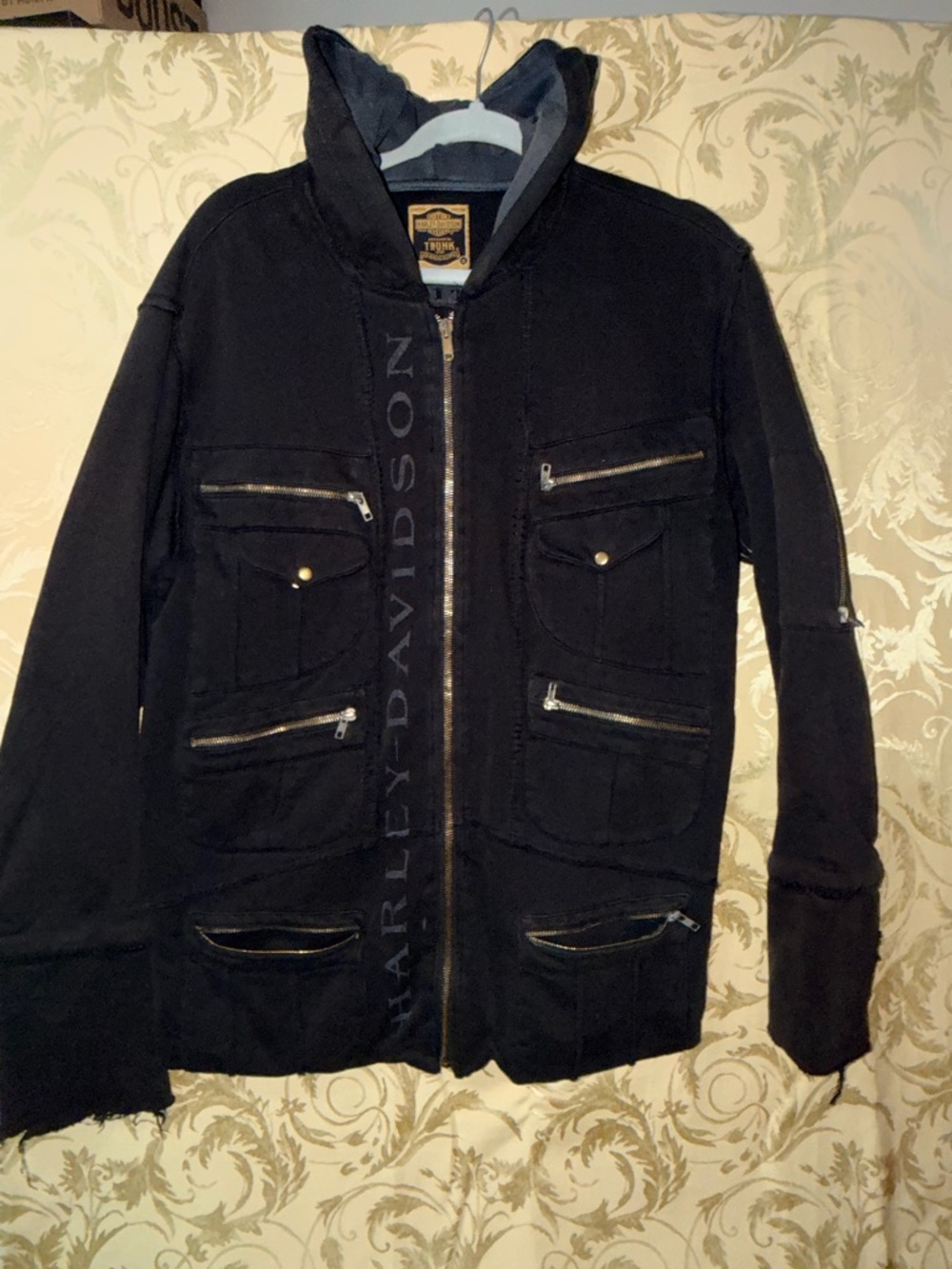 Harley-Davidson Men’s Black Zip-Up Jacket